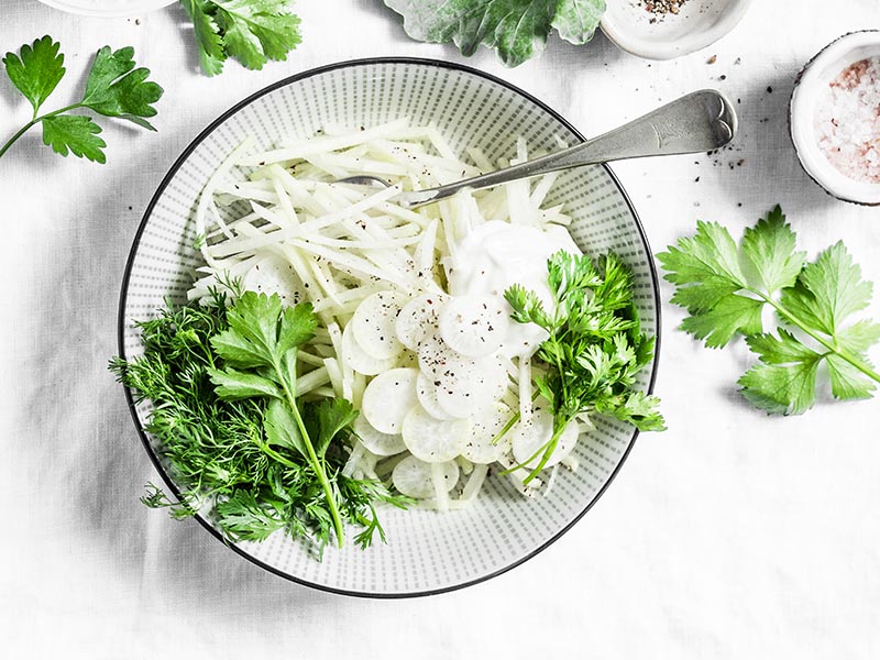 Slaw is a delicious way to enjoy vegetables you don't otherwise know what to do with - such as kohlrabi and broccoli stems.