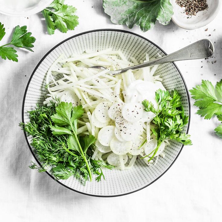 Slaw is a delicious way to enjoy vegetables you don't otherwise know what to do with - such as kohlrabi and broccoli stems.