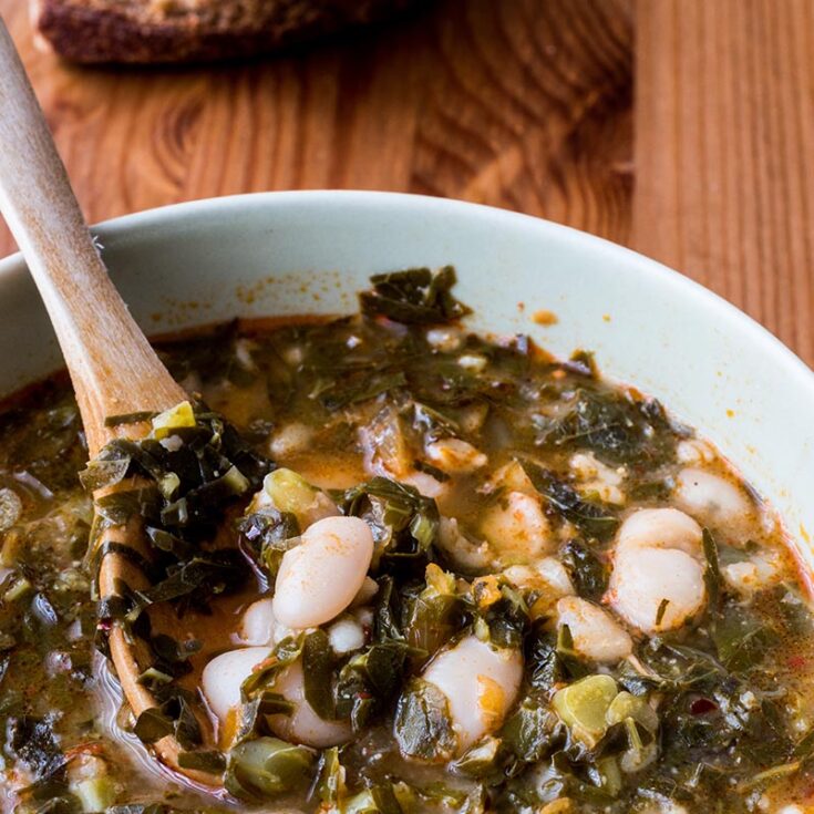 Cranberry Bean & Kale Soup